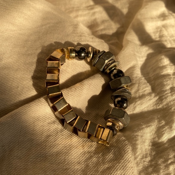 chunky metallic chain bracelet - Picture 1 of 1